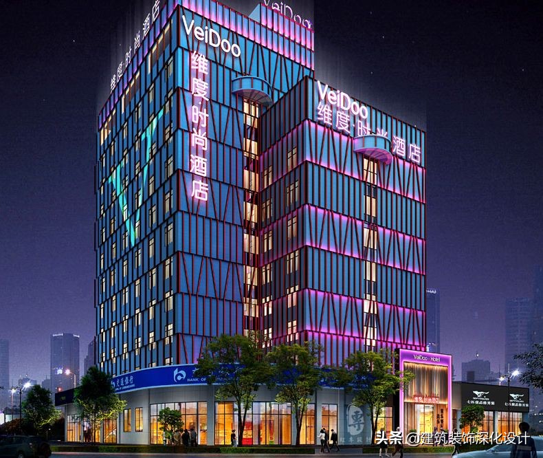 酒店高端门头设计,常见的酒店门头设计