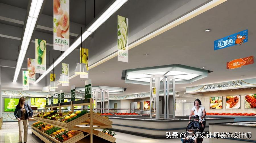 商场店铺设计案例图纸,超市设计图解大全