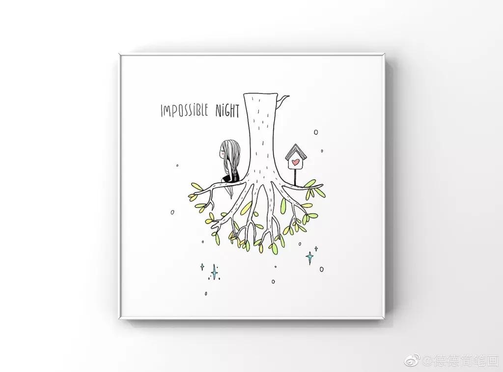 简单清新花卉的简笔画图片大全,唐老鸭简笔画可爱清新小女孩