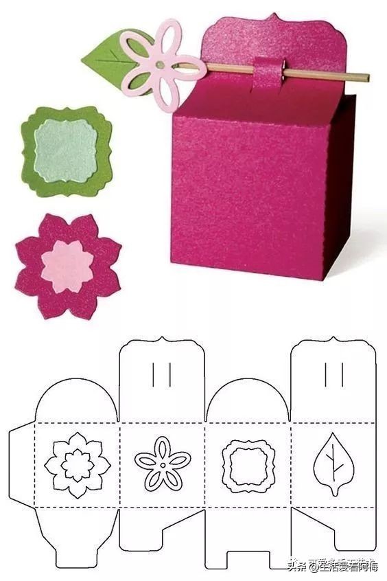 纸手工折盒教程,卡纸折漂亮的包装盒