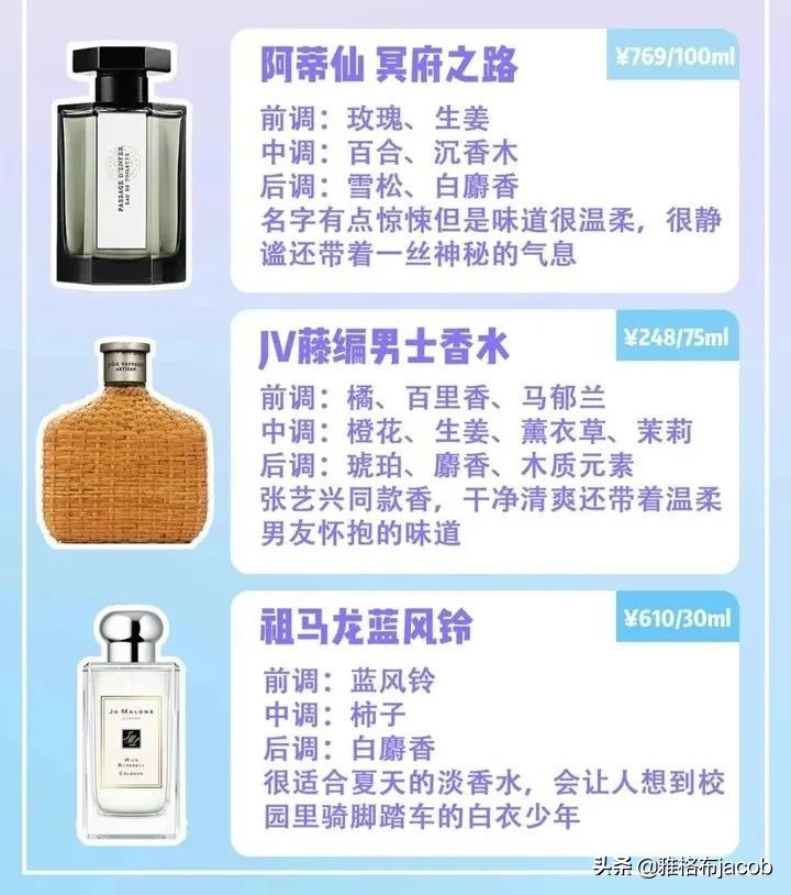 送男生平价香水推荐,8款零差评入门香水男生