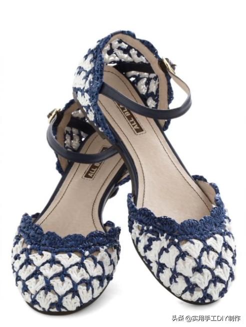 针织作品70款简约,手工针织凉鞋花样图