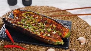 烧烤的蒜蓉烤茄子,木屋烧烤烤茄子做法