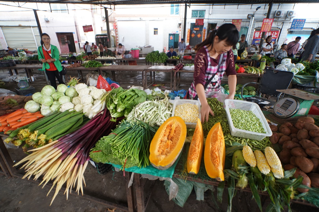 逛农村的农贸市场,逛屏边农贸市场