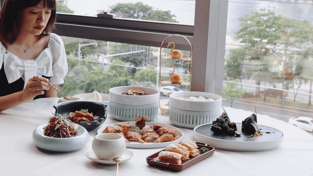 塔下江景酒家全景图,广州塔附近早茶看江景