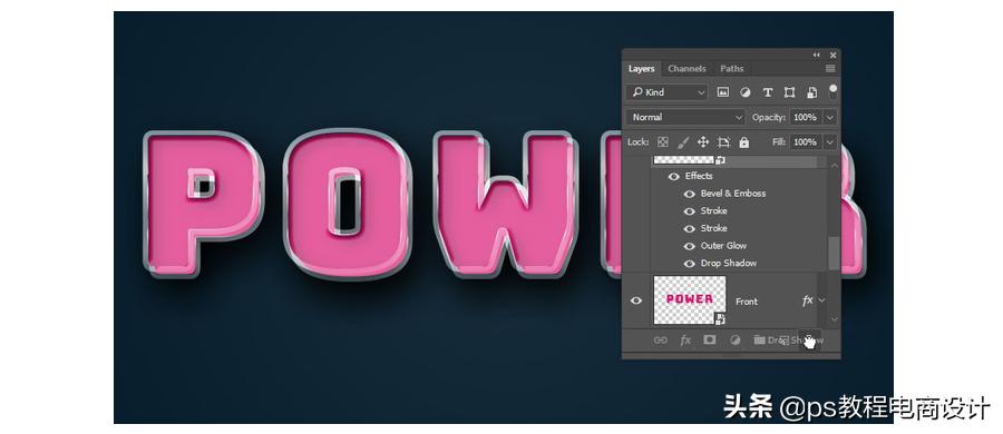 ps在图片上做led字体发光,ps怎么制作发光渐变字体