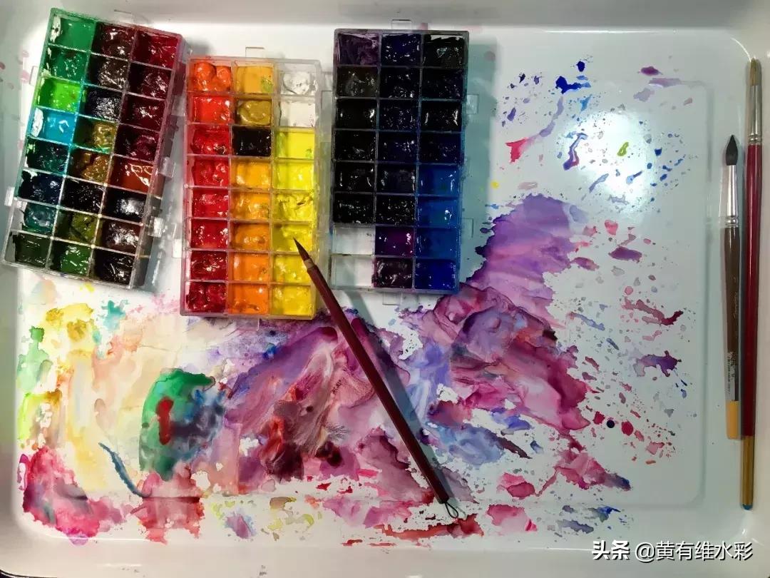 小清新水彩画玫瑰花,水彩画雨中玫瑰