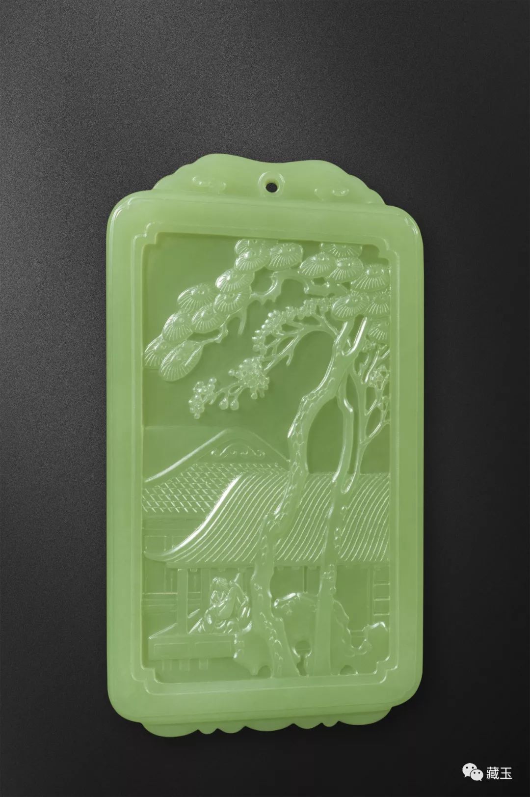 和田玉牌上的闲情幽曲