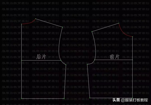 大海服装落肩袖卫衣裁剪图,100码幼童落肩袖卫衣裁剪方法