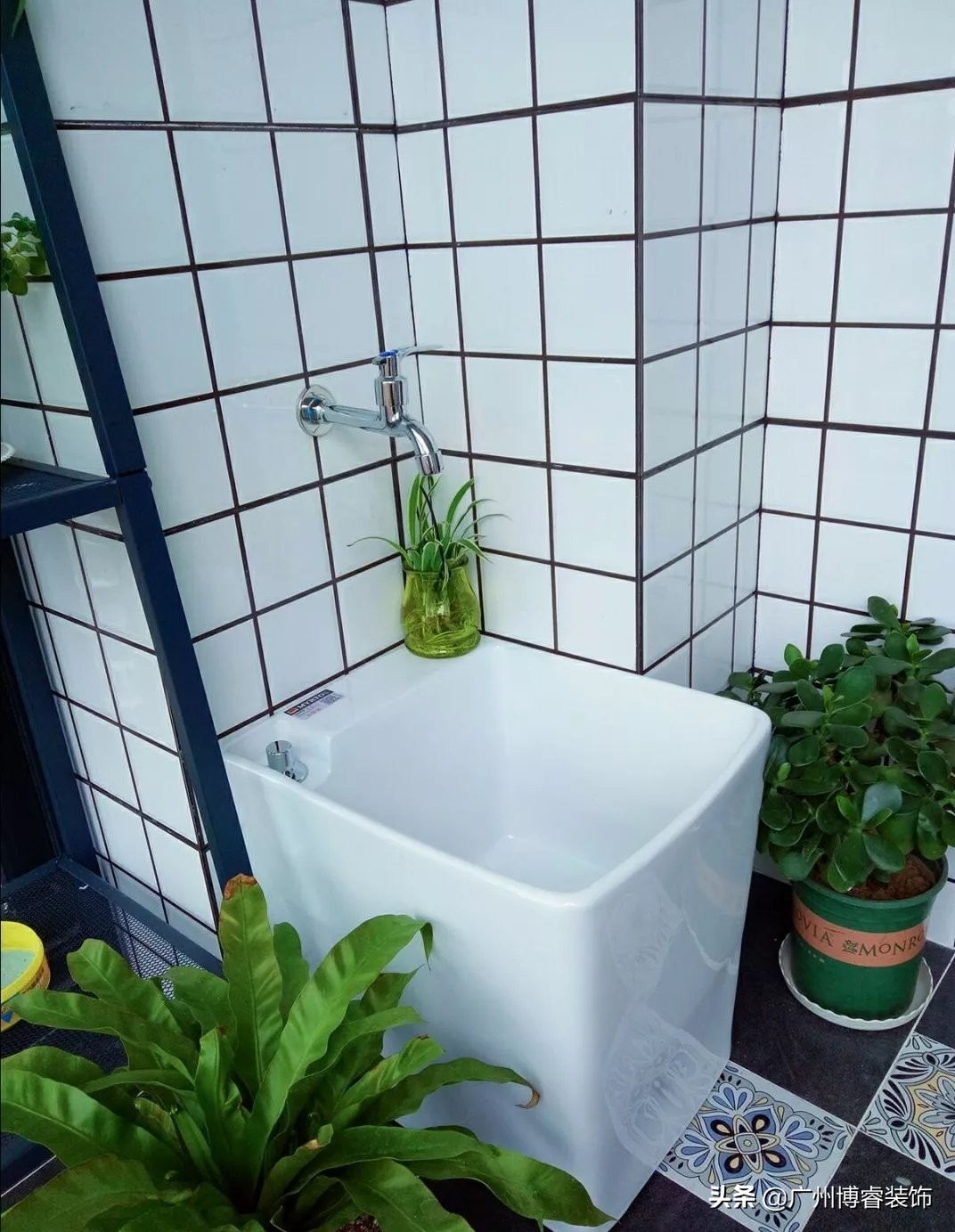 阳台悬空洗手台加拖把池,阳台洗手盆和拖把池一体