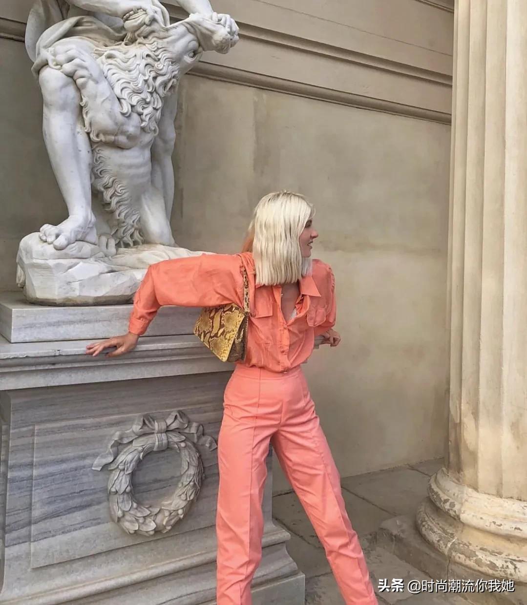 夏天穿马卡龙色系的长裤,马卡龙紫色裤子搭配