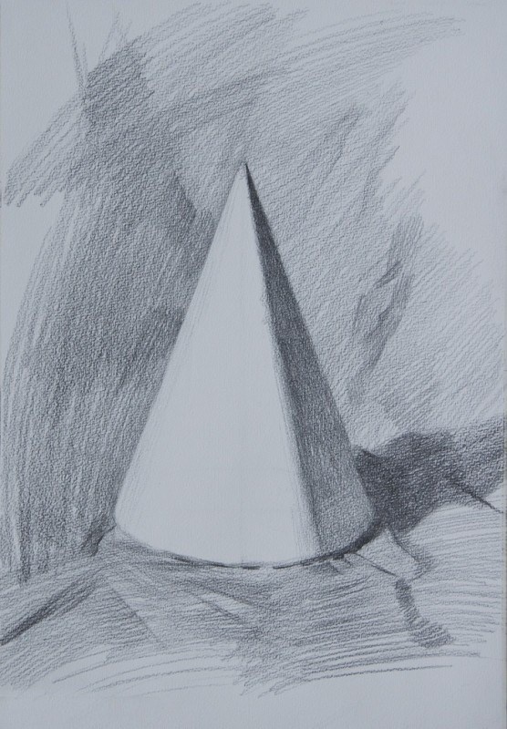 绘画教程素描三角锥,绘画石膏圆形教程