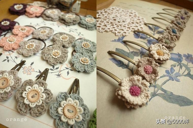 钩织饰品小星星,精品小饰品钩织