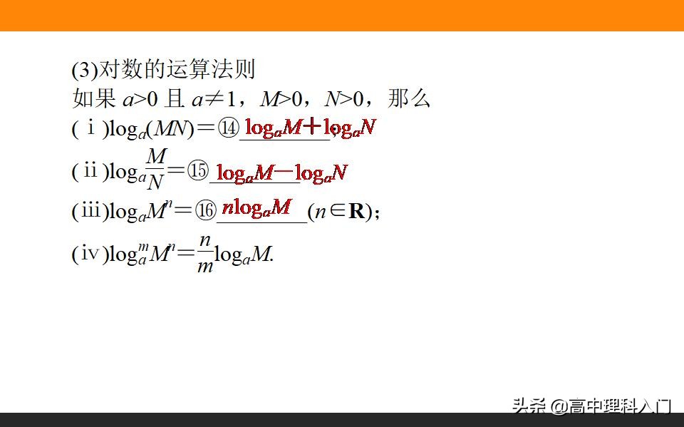 高中理科核心素养,高中数学对数与对数函数知识点