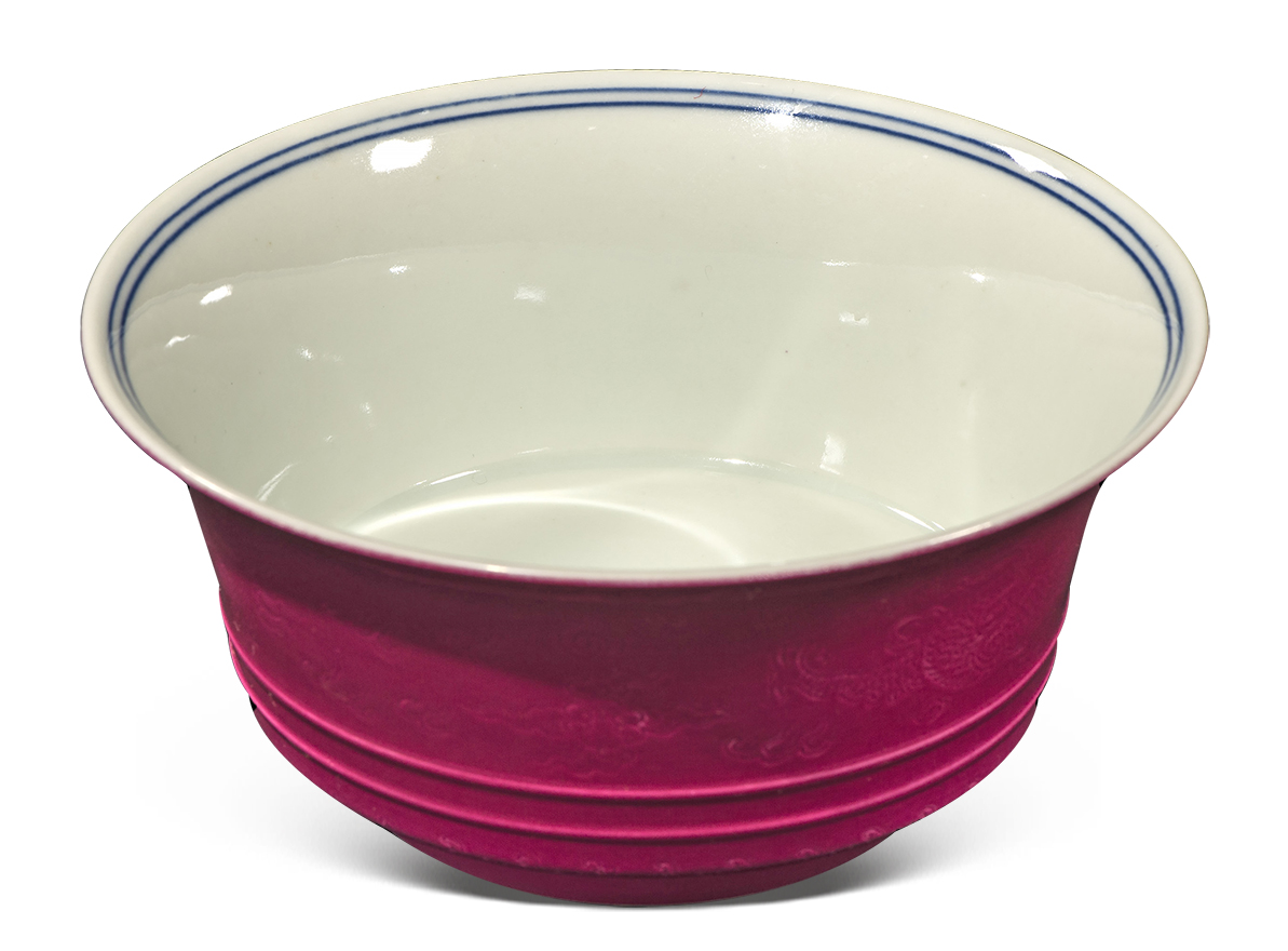 仿雍正胭脂红盖碗直播,雍正胭脂红暗龙纹朱雀纽盖碗