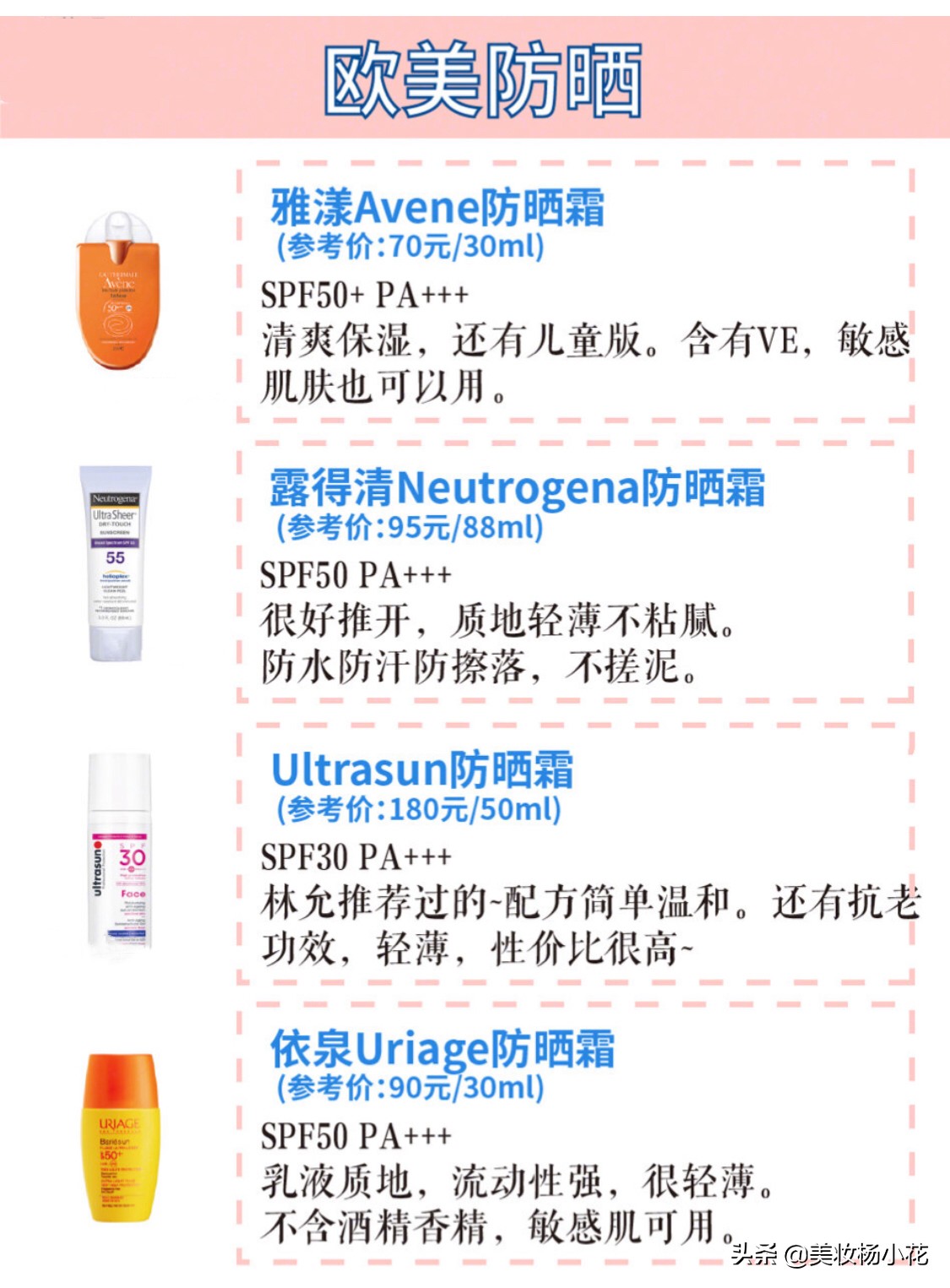 32款网红防晒测评,2019防晒排行榜10强