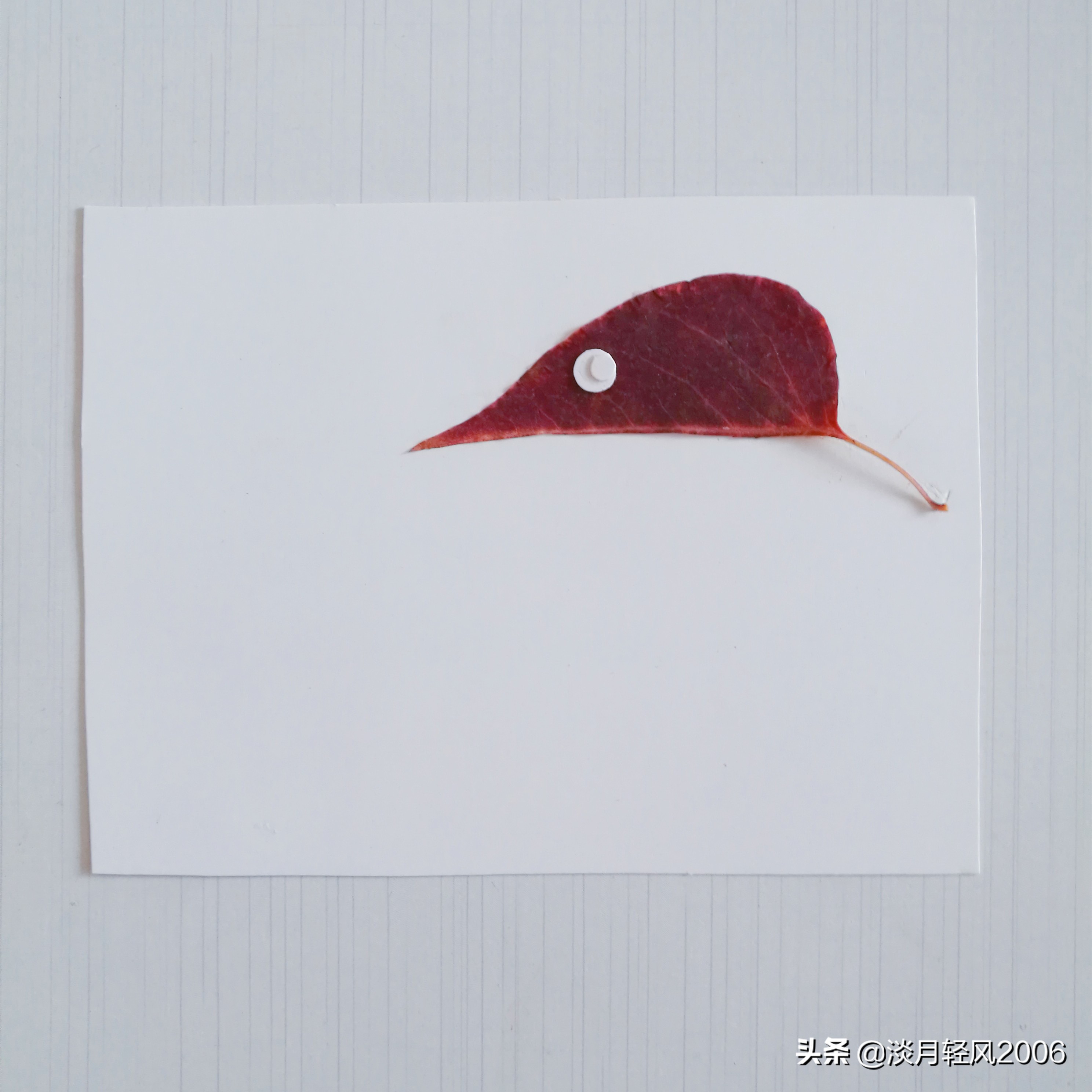 幼儿园冬季手工老鼠贴画,树叶贴画简单又好看老鼠