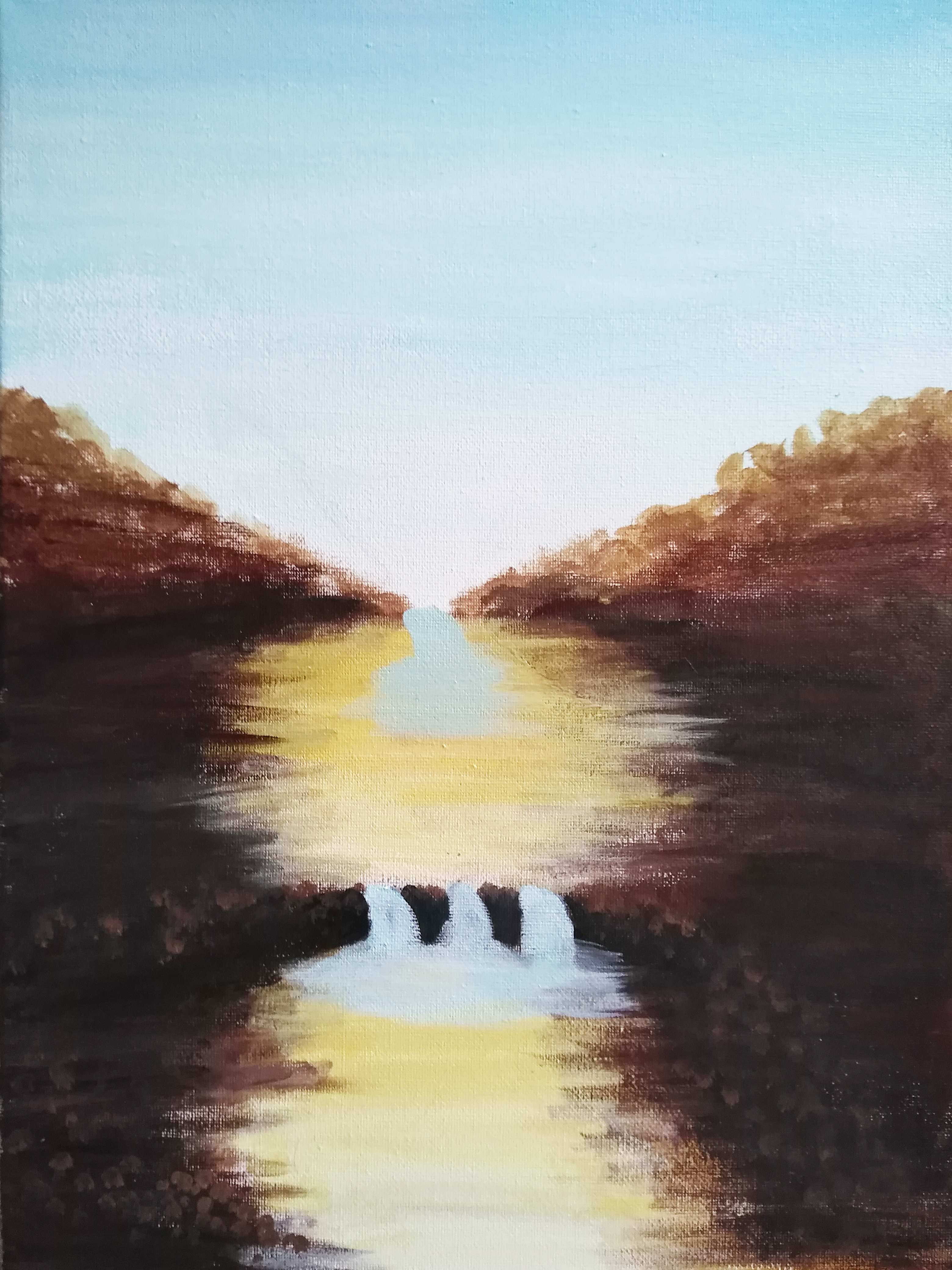 简单丙烯画高级感,丙烯水粉简单装饰画入门