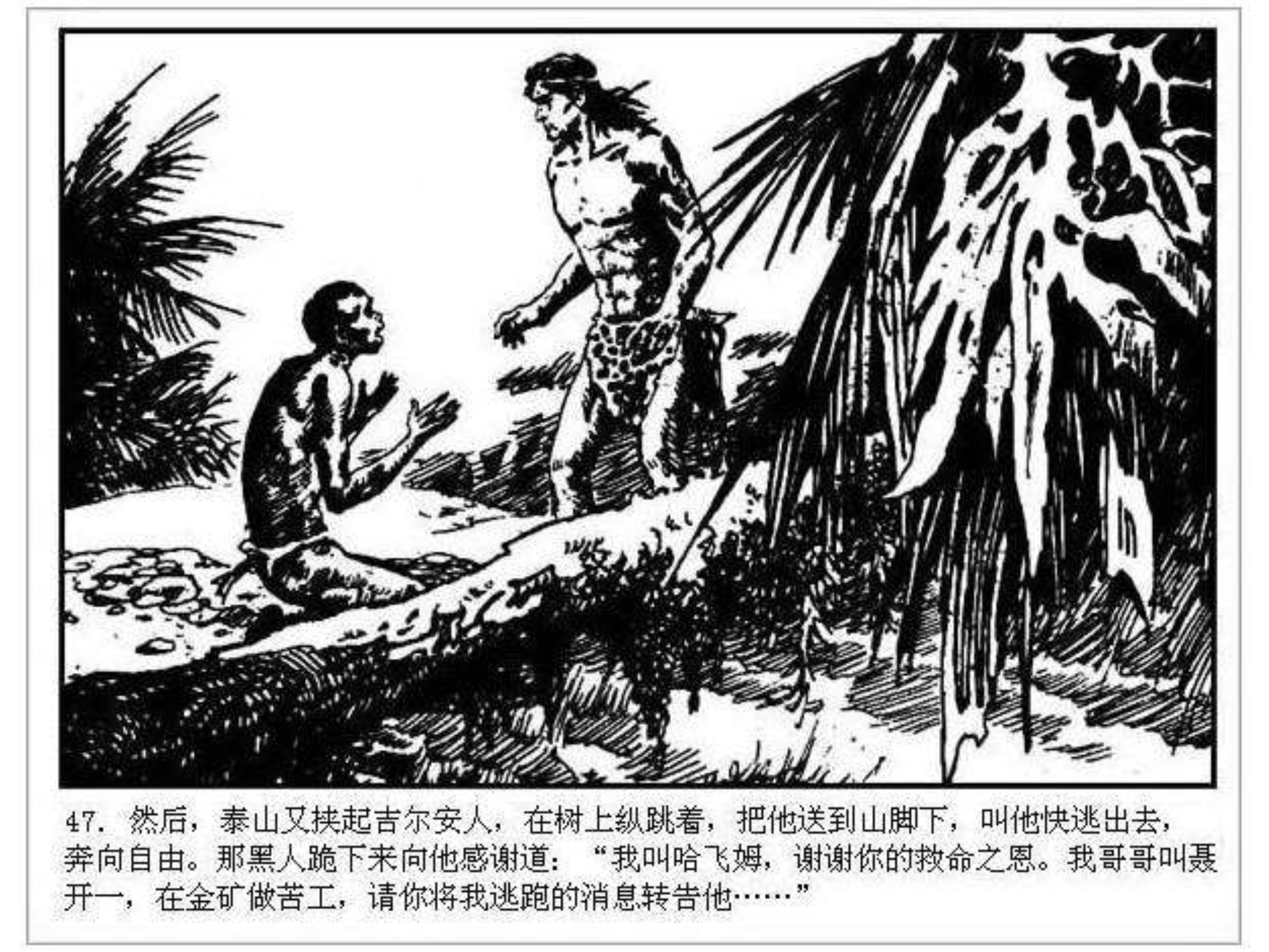 人猿泰山卡通画,连环画泰山凯旋钱贵荪绘