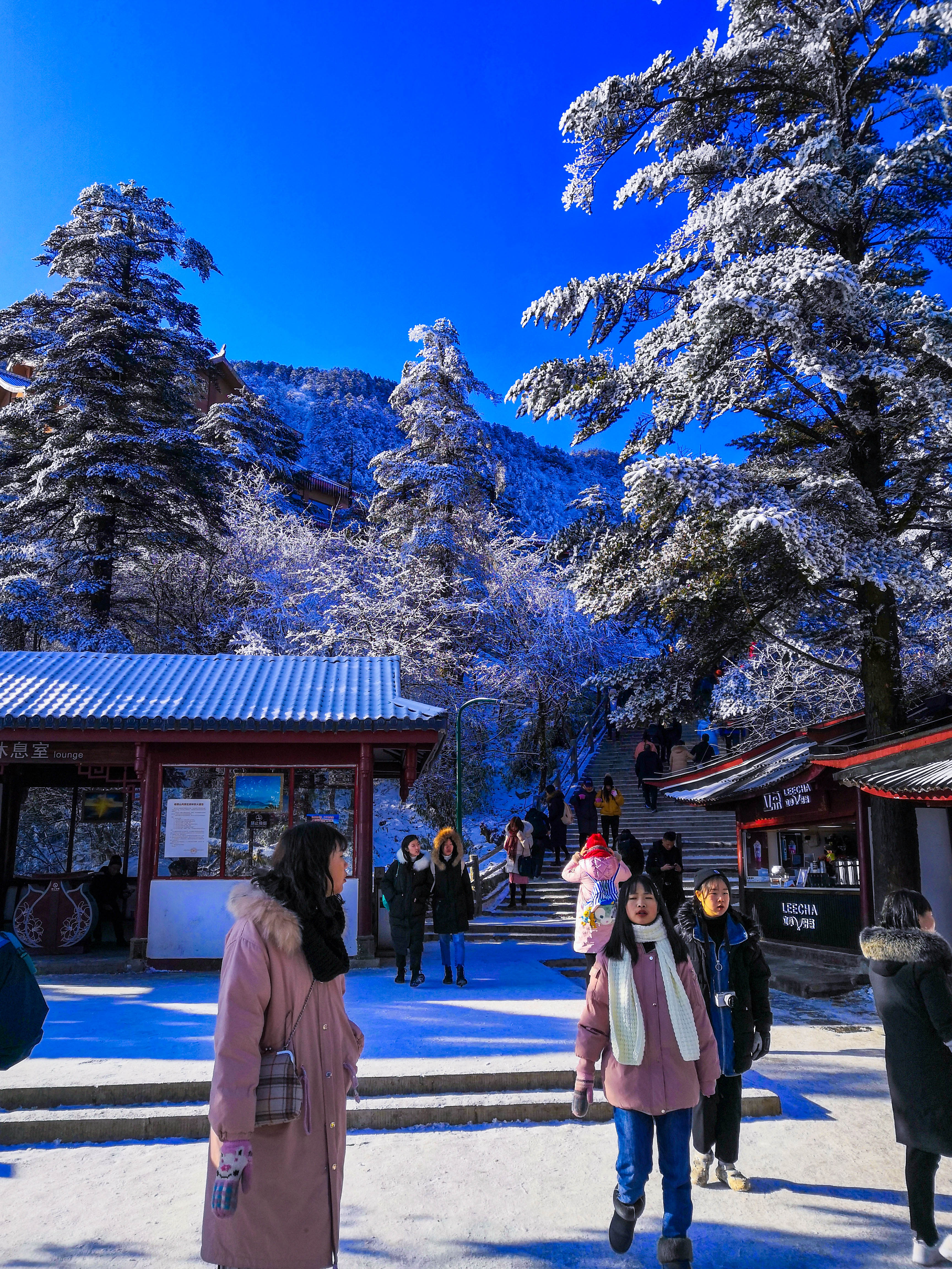 峨眉山冬雪仙境,峨眉山象城旅游
