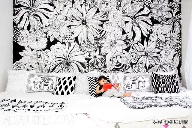 墙壁简单又好看的墙绘,手绘高级感墙面