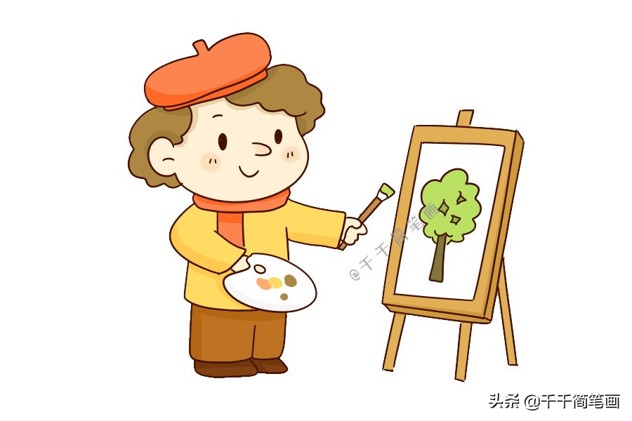 十种职业简笔画人物,100种职业简笔画