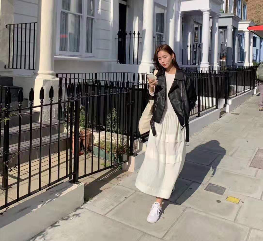 韩版针织衫v领打底中长款,洋气时髦打底衫v领连帽开衫