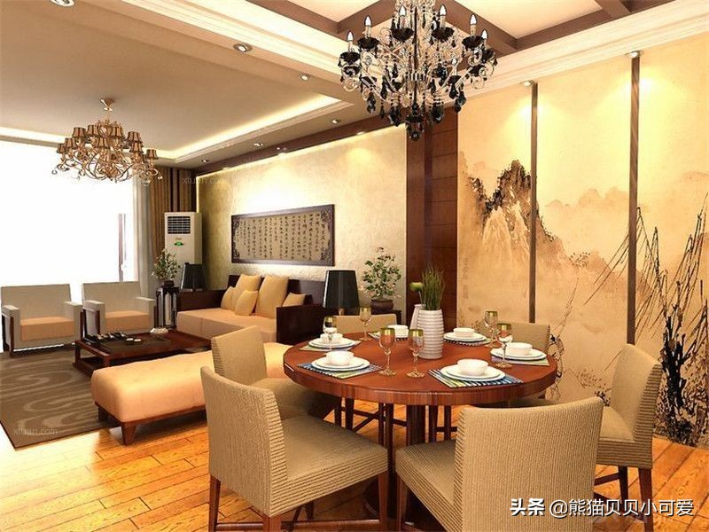 4.5米层高中式古典风格,中式古典风格装修效果图