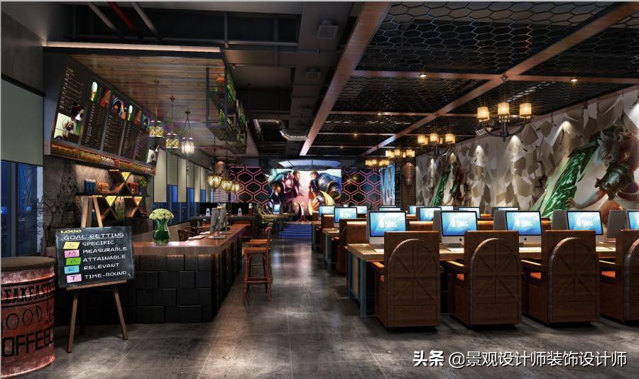 网咖设计效果图,网咖设计图哪找