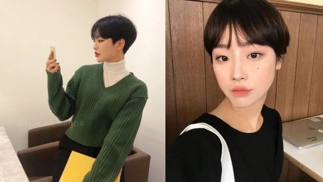 圆脸适合的刘海短发学生自己剪,适合圆脸短发的刘海剪发教程