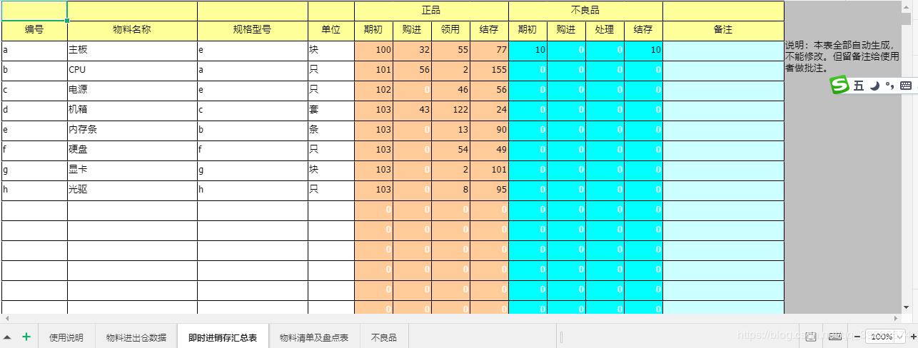 excel进销存免费模板,网店进销存excel