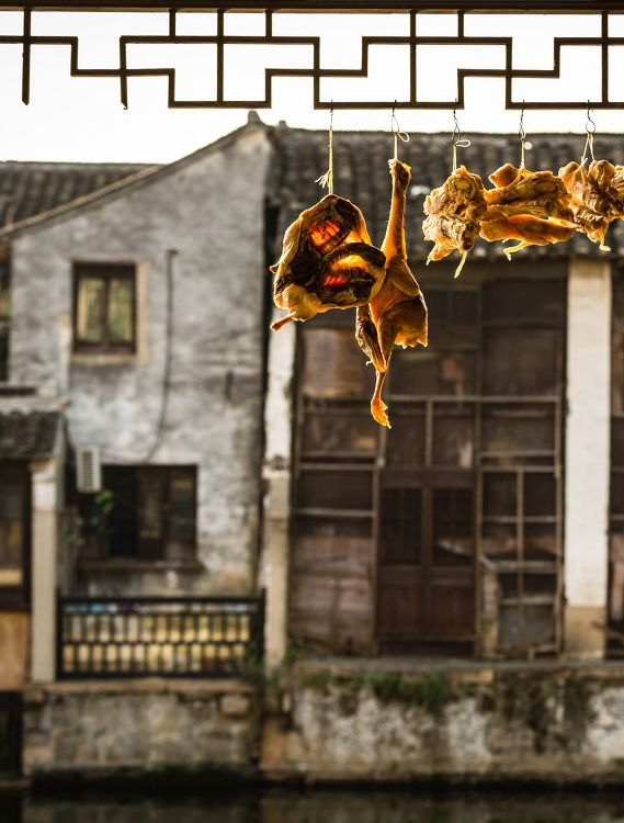 古镇水墨风景,水墨画古镇风景