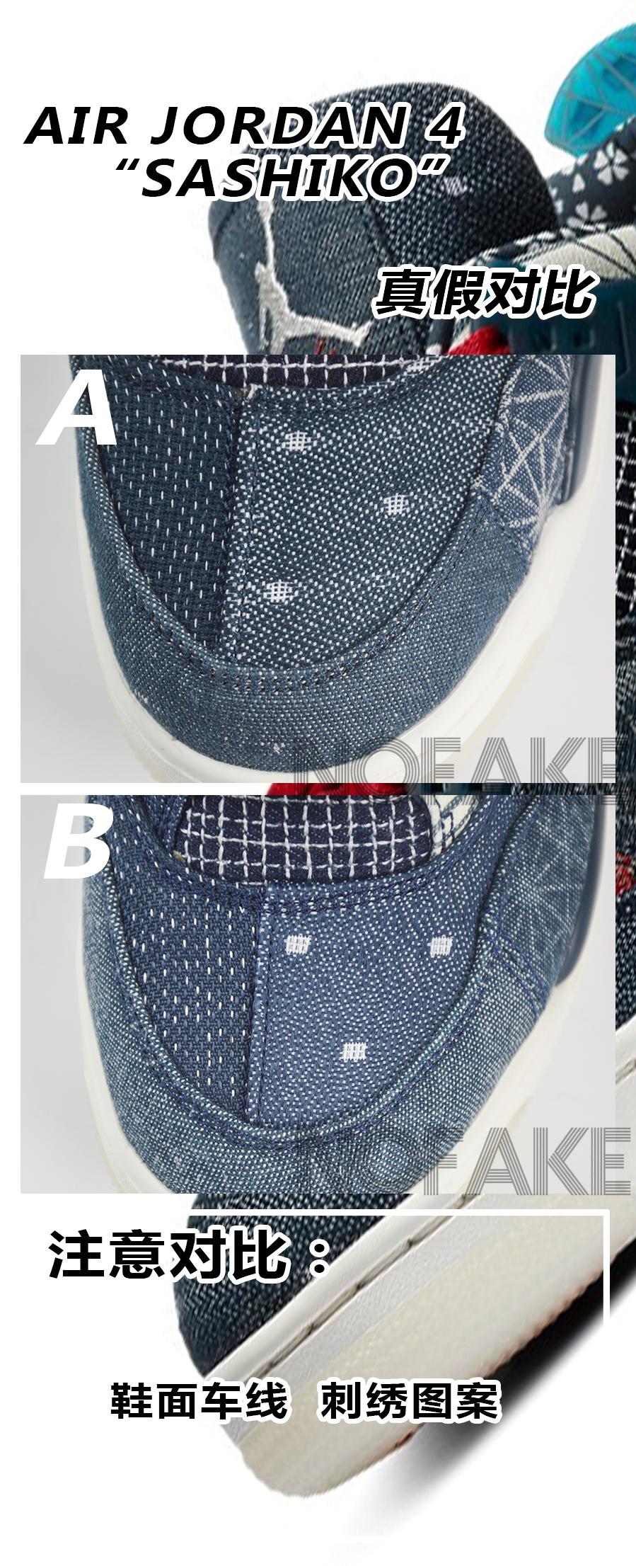 如何区别airjordan4冰蓝款的真假,airjordan4刺子绣穿搭