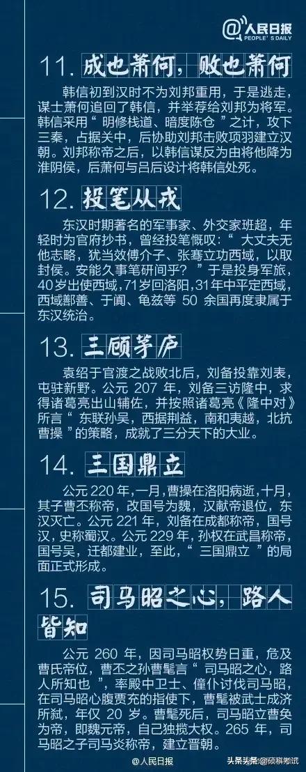 人民日报40个历史典故,古代历史故事典故