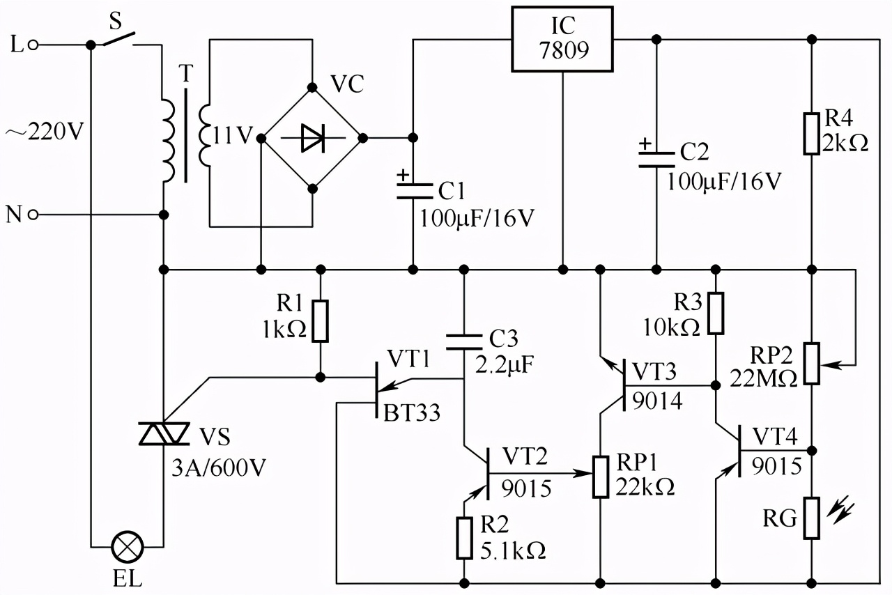 泛光照明控制原理图,线性驱动照明原理图解说明