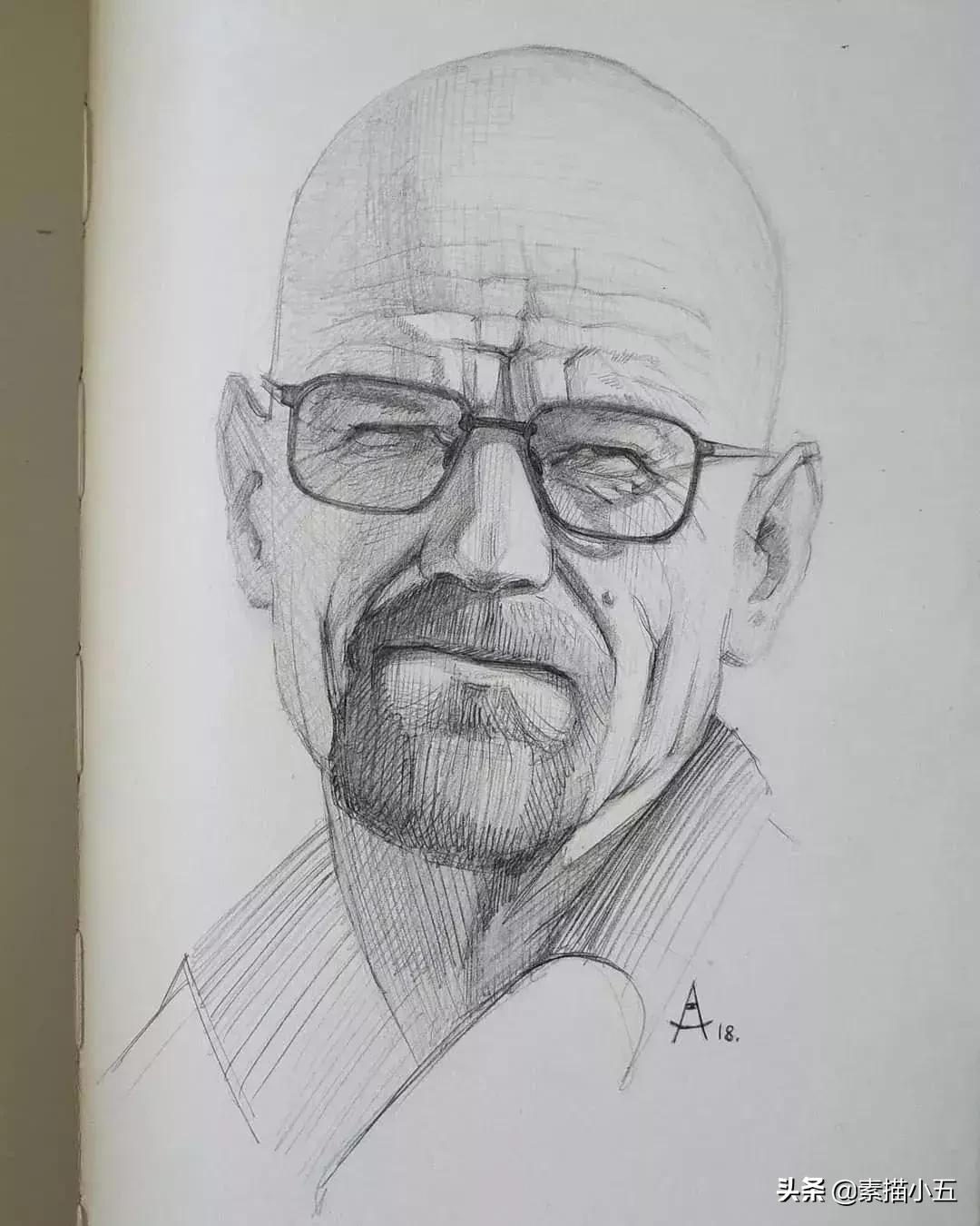 他画的素描无与伦比,他画的画栩栩如生让人拍案叫绝