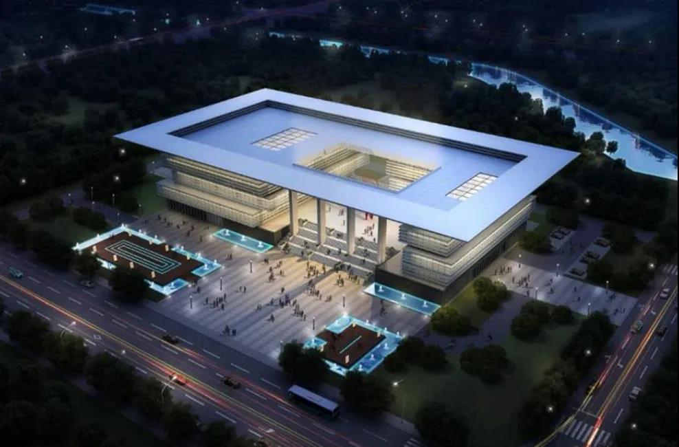 枣阳七馆合一项目鸟瞰图,枣阳七馆合一最新进度建设项目