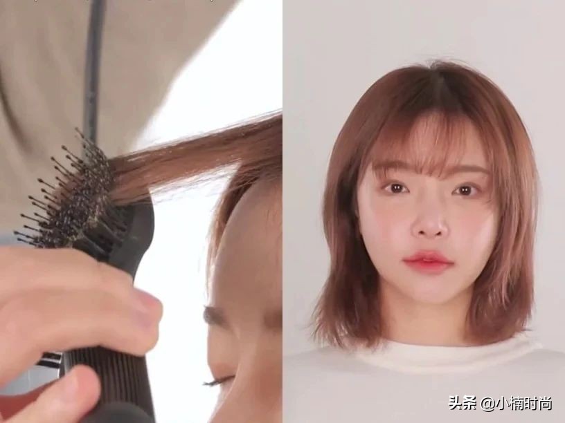 长刘海怎么吹蓬松发型视频教程,发型教程之刘海发根的弧度怎么吹