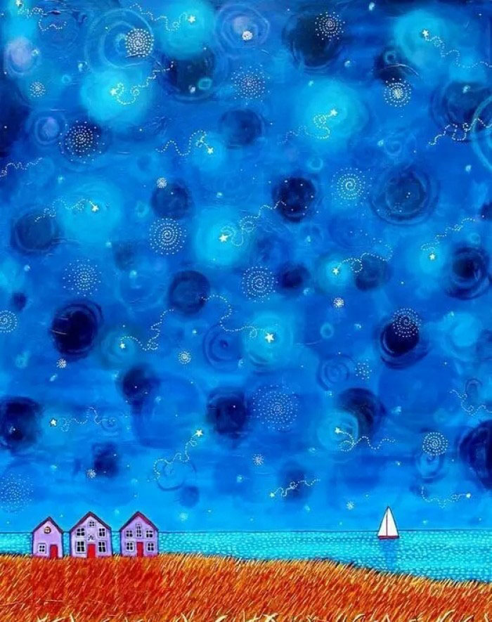 儿童创意水粉画作品,6-12岁幼儿创意水粉教程入门