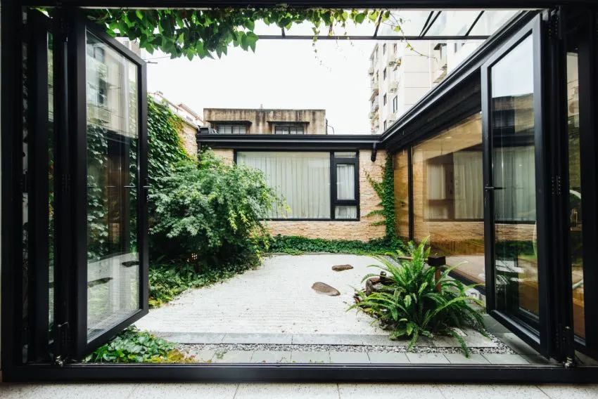 住在上海闹市400平的房子里，花开不败，开窗见池塘，太羡慕了