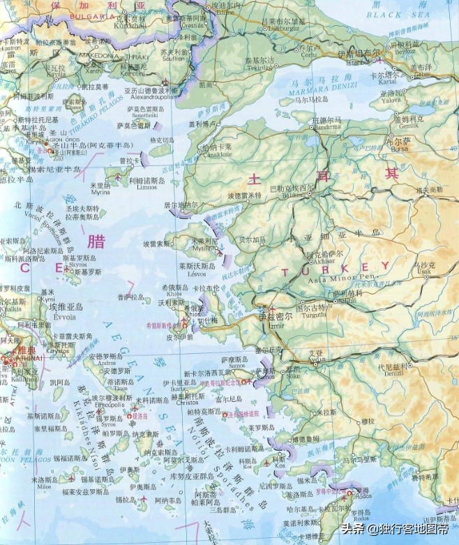 欧洲沿海国家希腊,希腊海岸线