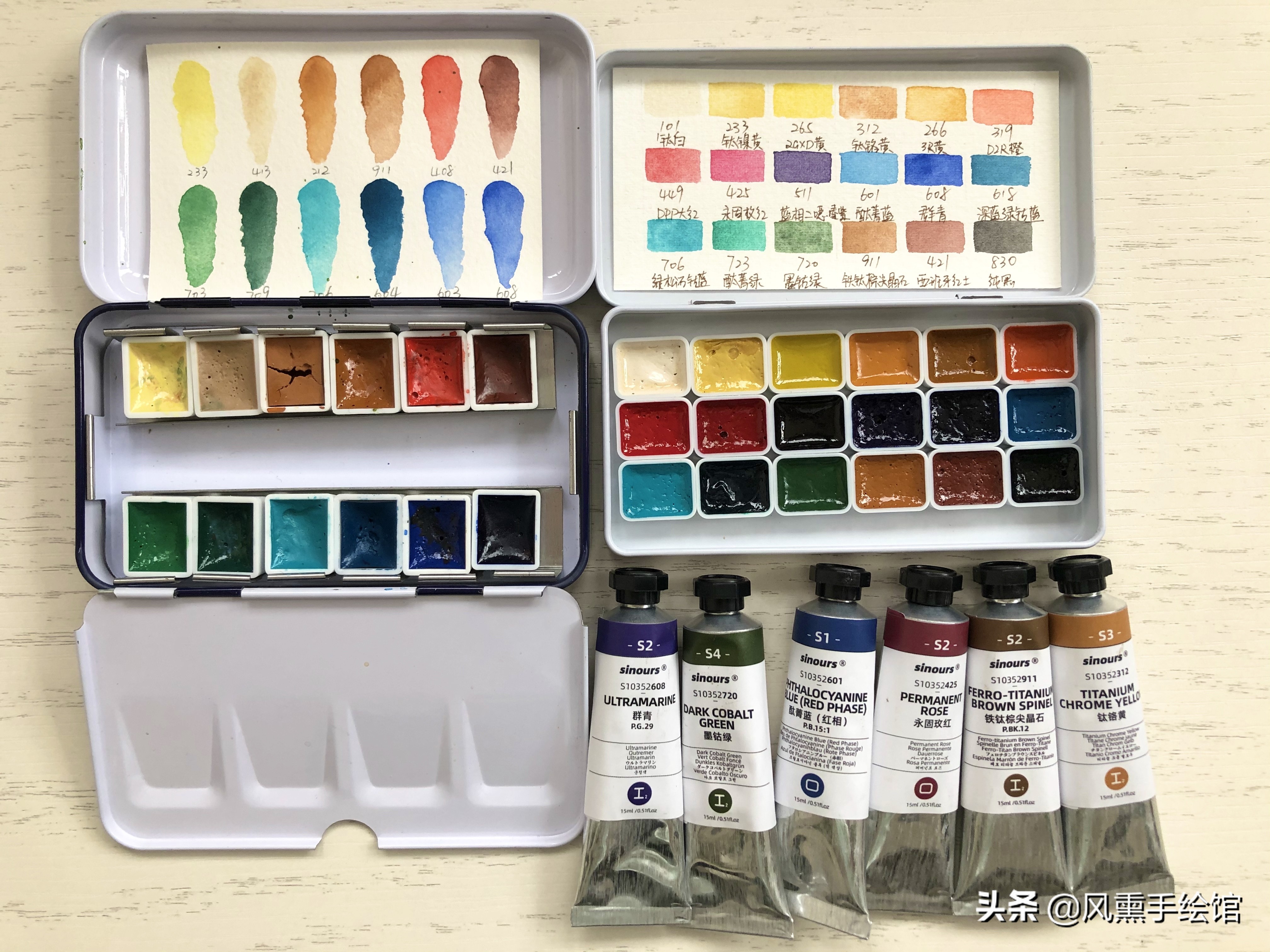 新手入坑水彩必备,新手水彩颜料测评