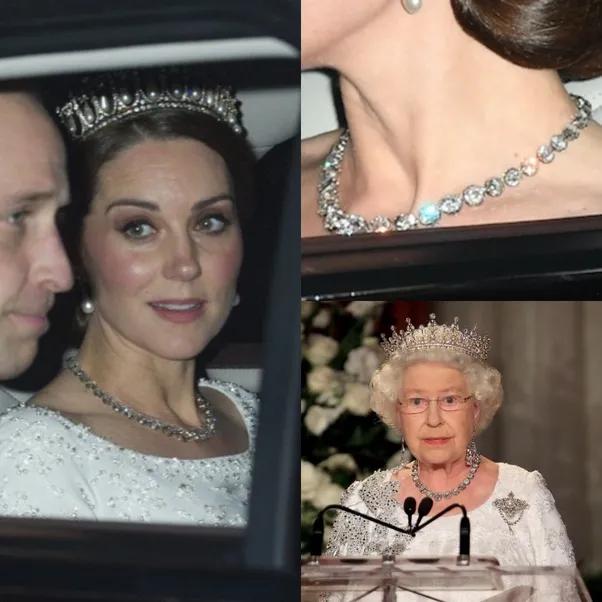 凯特王妃戴过戴安娜的什么珠宝,凯特王妃佩戴女王珠宝