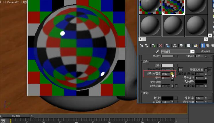 3dmaxvray金属度怎么调,3dmax不锈钢镜子参数怎么调