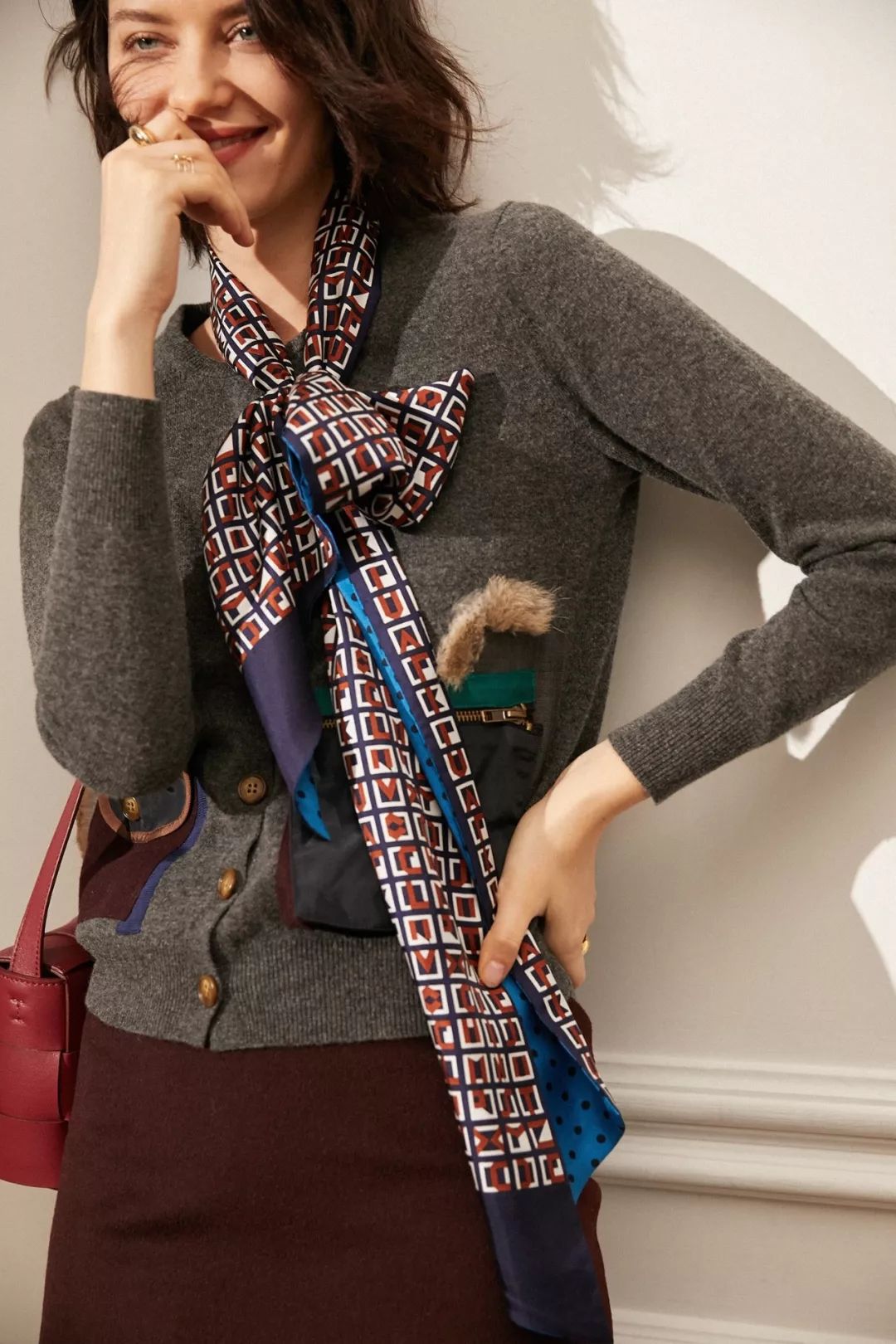 围巾点睛之作,围巾丝巾洋气