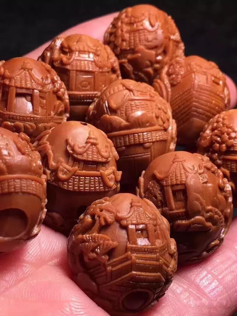 拿到一串橄榄核雕，不用只知道说“卧槽，真好看”了