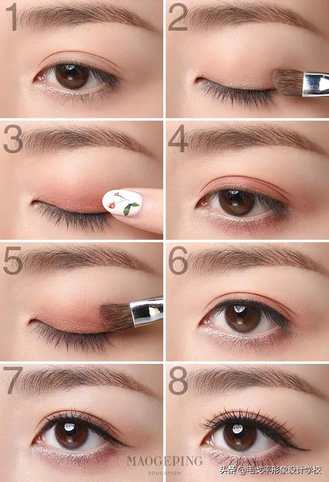 网红眼影盘ins眼影画法,红色眼影和橙色眼影搭配画法