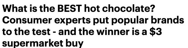 最新评选公布!澳洲最好的热巧竟然哪儿都能买到,仅售3澳元