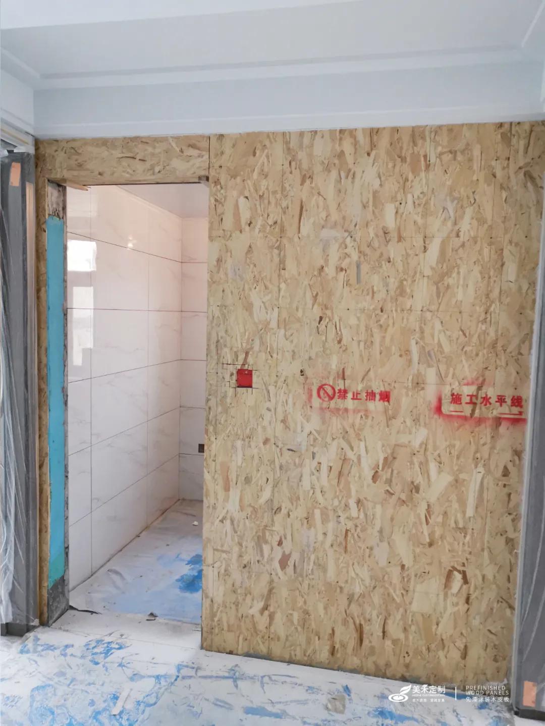 墙面用定向刨花板打底,品质首选