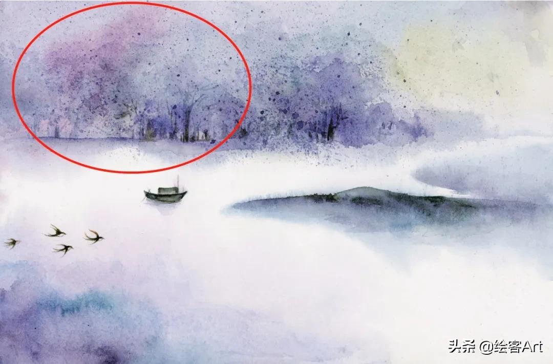 简单的水彩山水画教程,简单的水彩风景画怎么画